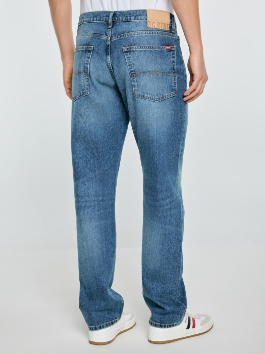 Pánske straight džínsy s vypraným efektom BRANDON 191